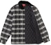 Order Supreme Faux Fur Collar Flannel Shirt Black