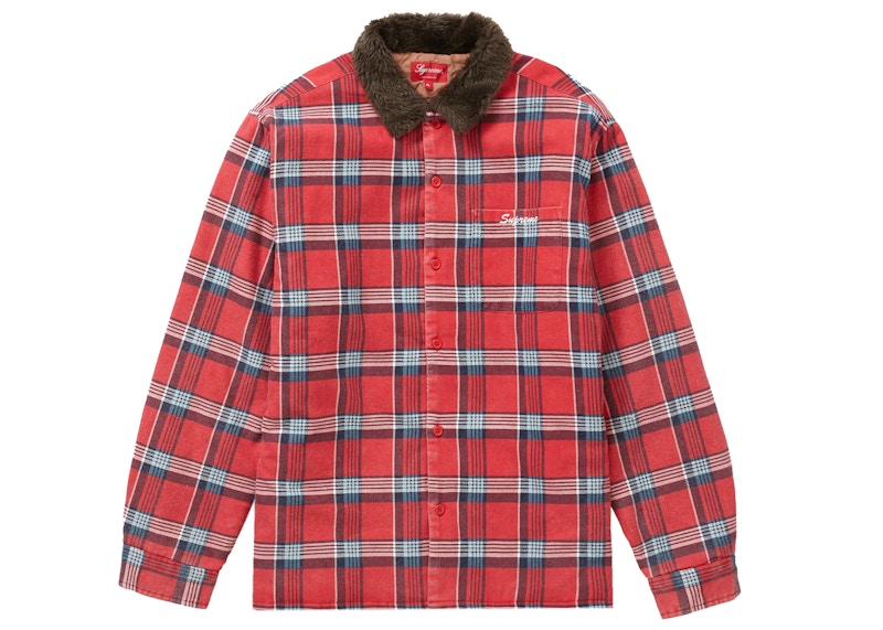 Buy シュプリーム フェイクファー フランネルシャツ (赤)
