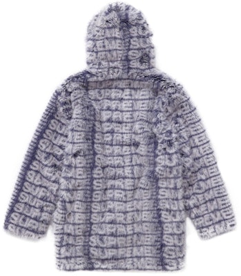 Supreme Faux Fur Hooded Coat Purple Lookbook Supreme Faux Fur Hooded Coat Purple