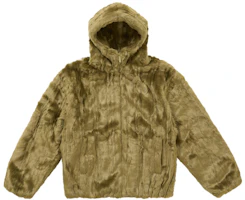 Supreme Faux Fur Hooded Jacket Olive Supreme Faux Fur Hooded Jacket Olive