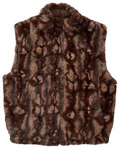 Supreme Vest Coklat Berhud Bulu Tiruan Buy Supreme Vest Coklat Berhud Bulu Tiruan