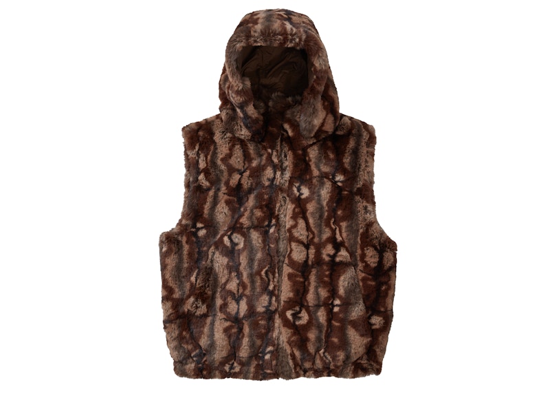 Order 至高仿毛連帽背心 棕色