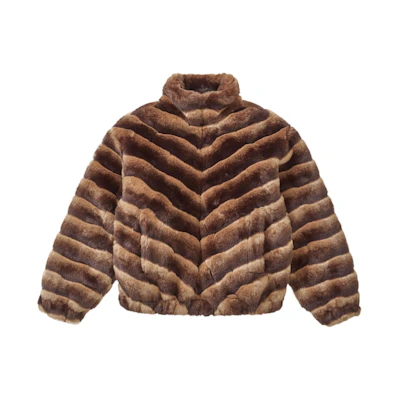 Supreme Faux Fur Jacket Brown