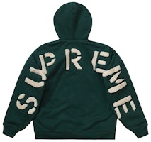 Supreme Faux Fur Lined Zip Up Hooded Sweatshirt Dark Green Supreme Faux Fur Lined Zip Up Hooded Sweatshirt Dark Green