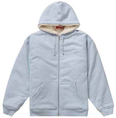 Supreme Hoodie Bulu Imitasi Ber-Resleting Biru Muda Lookbook Supreme Hoodie Bulu Imitasi Ber-Resleting Biru Muda