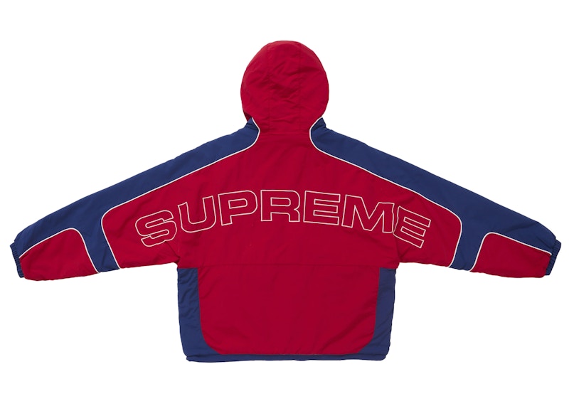 Order Supreme 仿皮草雙面連帽運動外套 紅色