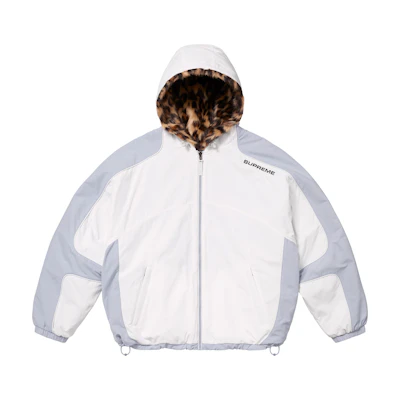 Supreme Faux Fur Reversible Hooded Track Jacket White