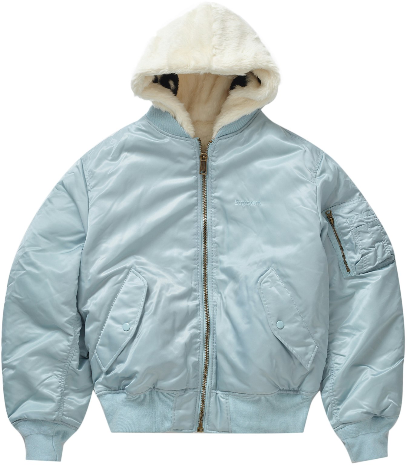 supreme Faux Fur Reversible Jacket Blueジャケット/アウター