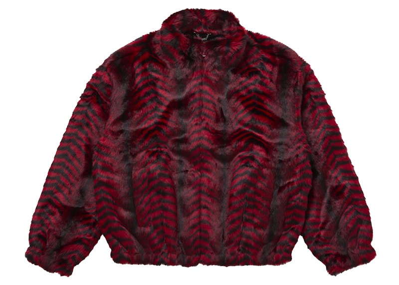 Supreme Faux Fur WINDSTOPPER Bomber Jacket Red