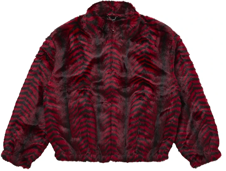 supreme-faux-fur-windstopper-bomber-jacket-red
