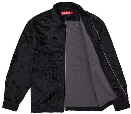 Supreme Faux Fur Zip Up Shirt Black Order Supreme Faux Fur Zip Up Shirt Black