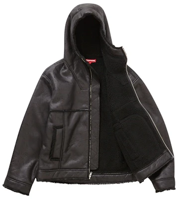 Buy Supreme Faux Shearling Hooded Jacket (SS23) Black - Novelship Buy Supreme Faux Shearling Hooded Jacket (SS23) Black - Novelship
