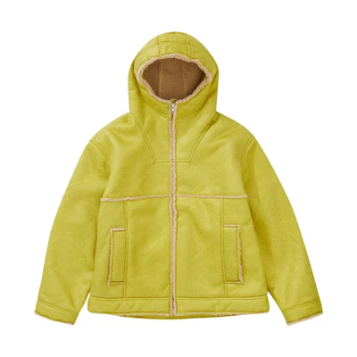 Supreme Faux Shearling Hooded Jacket (SS23) Citrus