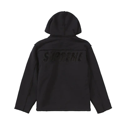 Supreme Faux Shearling Hooded Jacket Black