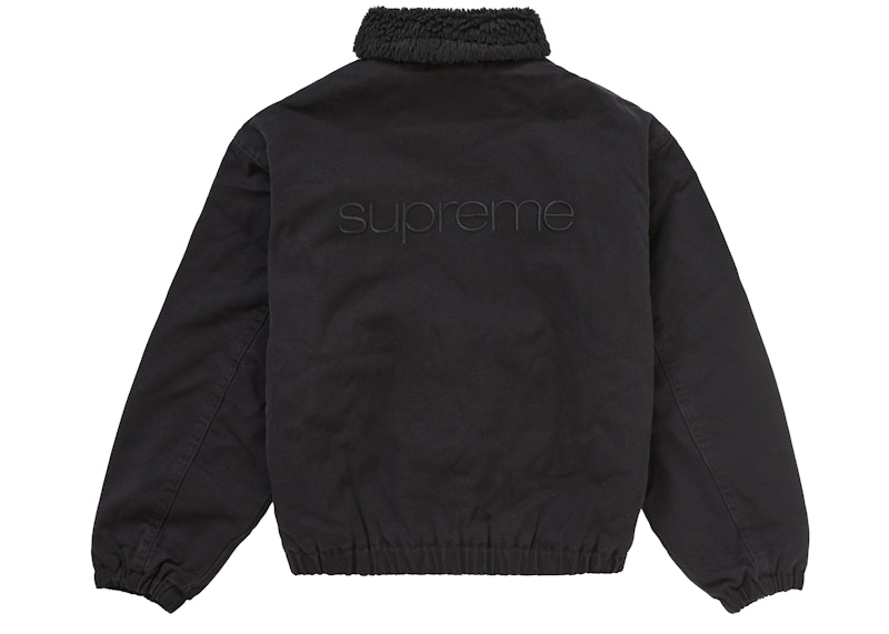 Lookbook 슈프림 페이크 시어링 라인드 블랙 봄버 재킷