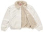 Order Supreme Jaket Bomber Putih Berbulu Faux Shearling Lined