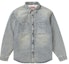 Buy Supreme Faux Shearling Lined Work Shirt Denim Indigo Basuh