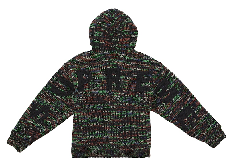 Supreme Faux Shearling Lined Zip Up Hooded Sweater Green Melange 圖 3