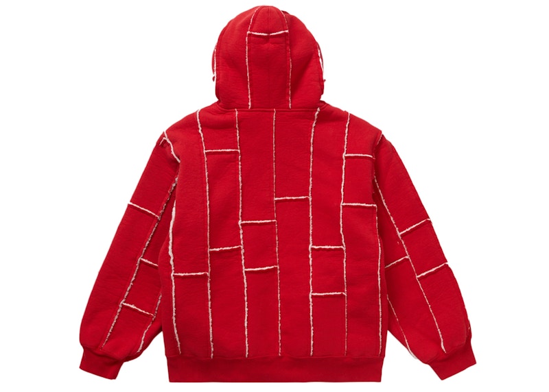 Supreme Faux Shearling Zip Up Hooded Sweatshirt Red 圖 2