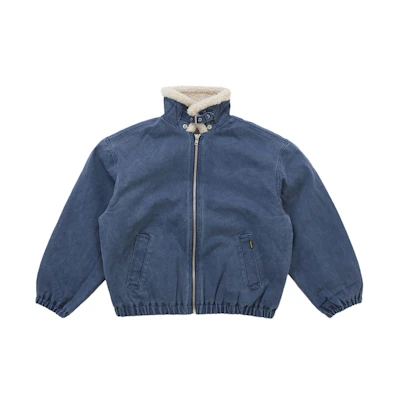 Supreme Faux Sherling Lined Bomber Jacket (FW25) Navy