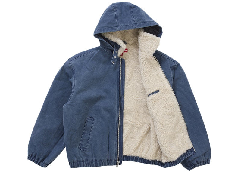 Order Supreme 仿羊羔毛内衬飞行夹克 (FW25) 海军蓝