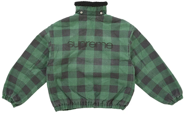 シュプリーム フェイクシアリング ラインド ボンバージャケット (FW25) チェック Shop シュプリーム フェイクシアリング ラインド ボンバージャケット (FW25) チェック