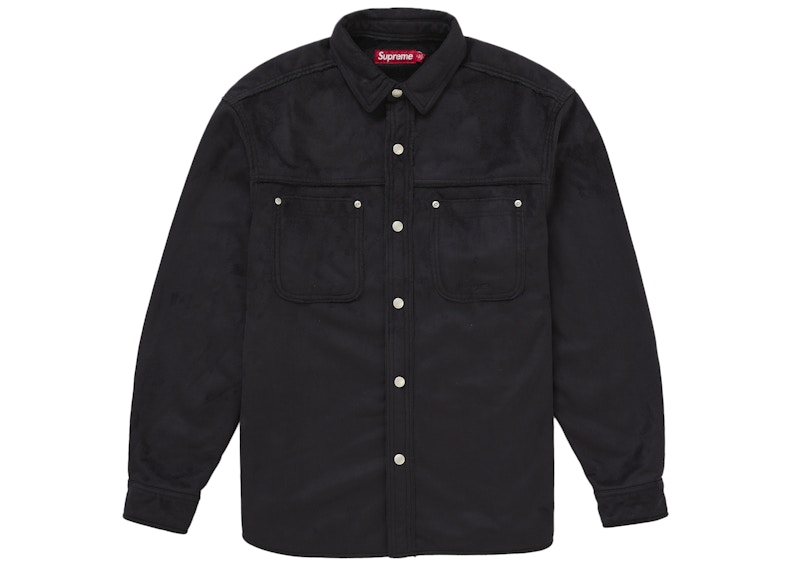 Supreme Faux Suede Snap Shirt Black