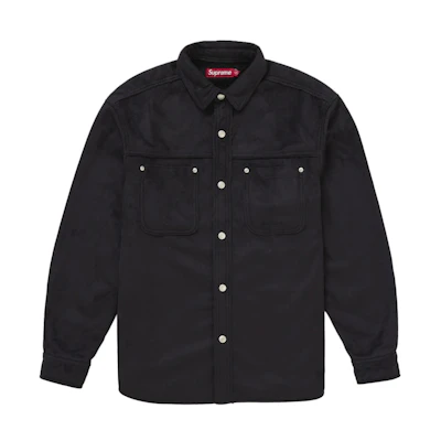 Supreme Faux Suede Snap Shirt Black