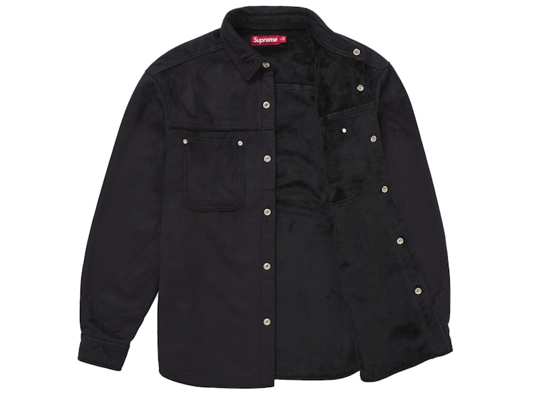 Order Supreme Camisa Negra de Imitación Ante con Broches.