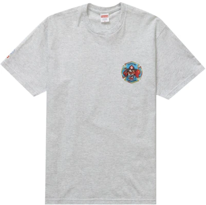 Supreme FDNY Engine 9 Tee Ash Grey Buy Supreme FDNY Engine 9 Tee Ash Grey