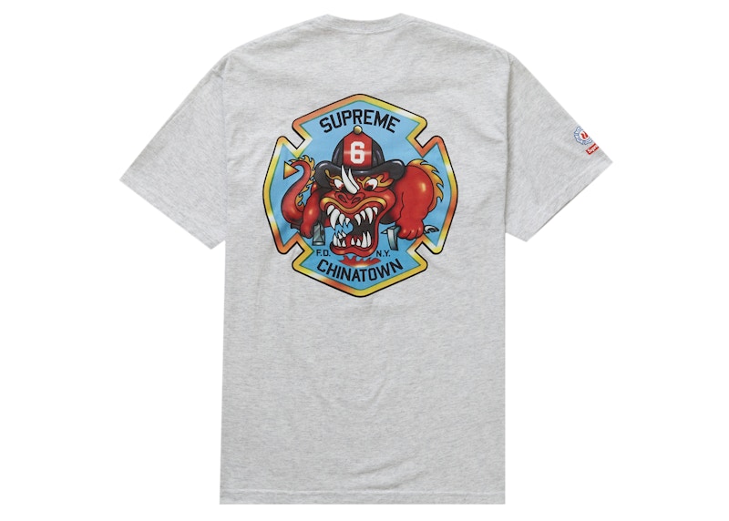 Supreme FDNY Engine 9 Tee Ash Grey 圖 2