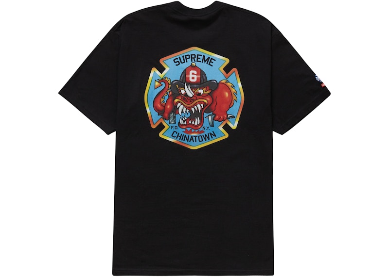Supreme FDNY Engine 9 Tee Black 圖 2