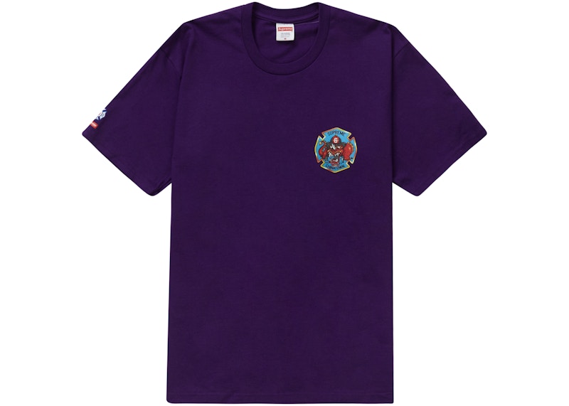 Supreme FDNY Engine 9 Tee Purple