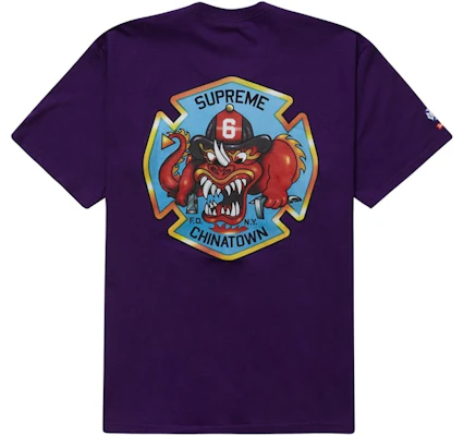 至高無上 (Supreme) 紐約市消防局 (FDNY) 9號消防車 紫色T恤 Order 至高無上 (Supreme) 紐約市消防局 (FDNY) 9號消防車 紫色T恤
