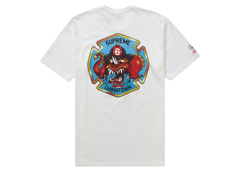 Order Supreme x FDNY エンジン9 Tシャツ (白)
