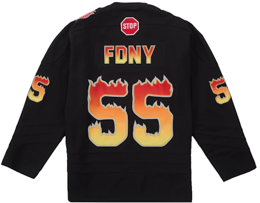 Supreme FDNY Hockey Jersey Black Order Supreme FDNY Hockey Jersey Black