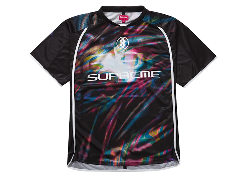 Buy Supreme x Nike Jewel Stripe Soccer Jersey Black - Novelship