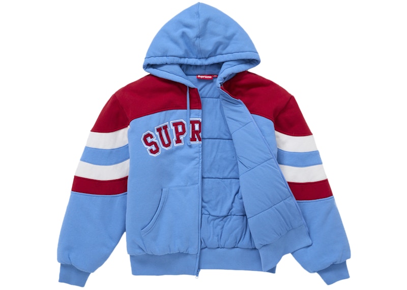 Supreme Filled Zip Up Hooded Sweatshirt Blue 圖 2