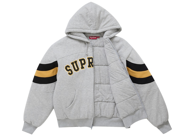 Supreme Filled Zip Up Hooded Sweatshirt Heather Grey 圖 2