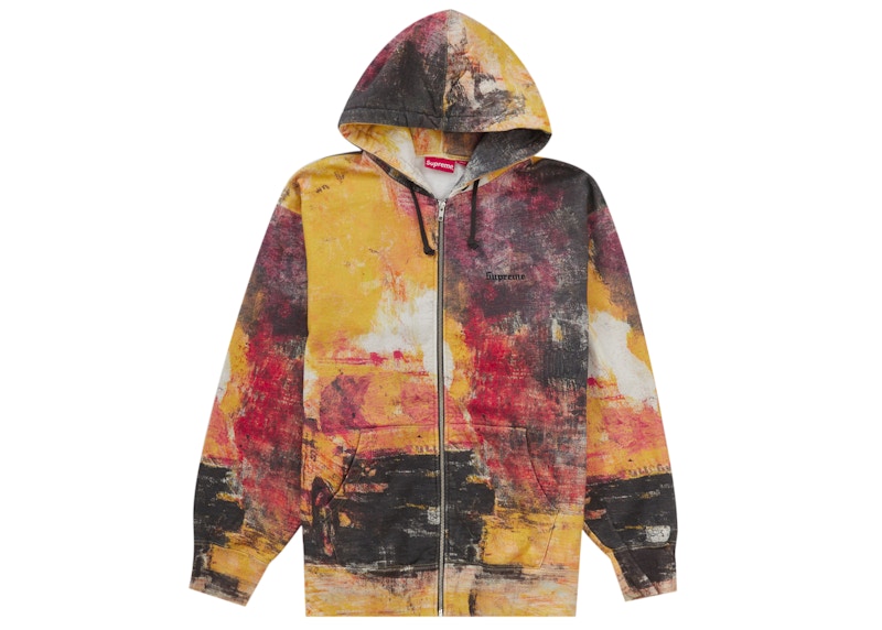 Supreme Fire Zip Up Hooded Sweatshirt Multicolor