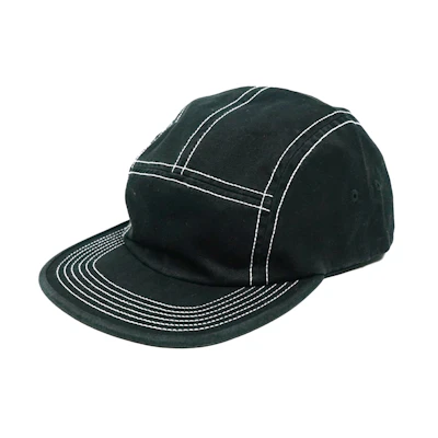 Supreme Fitted Rear Patch Camp Cap Black