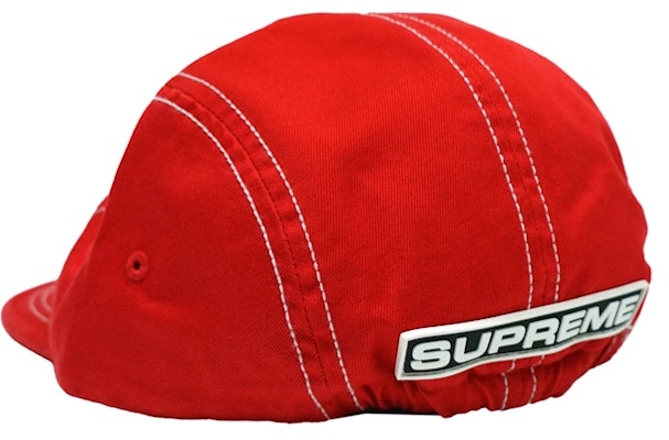 紅色 Supreme 合身後貼營地帽 Order 紅色 Supreme 合身後貼營地帽