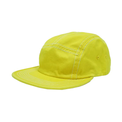 Supreme Fitted Rear Patch Camp Cap Yellow