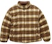 Buy Supreme Flannel Reversible Puffer Jacket Brown