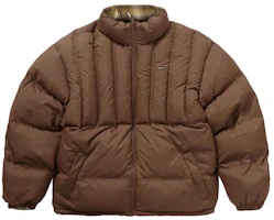 Lookbook Supreme Flannel Reversible Puffer Jacket Brown