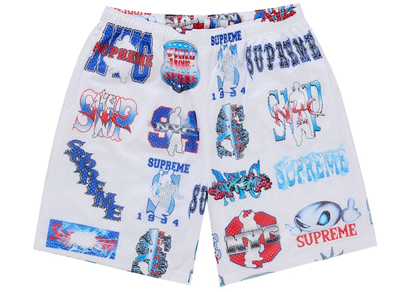 Supreme Flash Mesh Short White