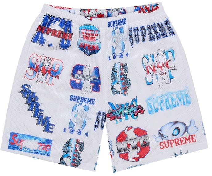 supreme-flash-mesh-short-white