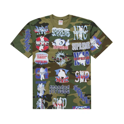 Supreme Flash Tee Woodland Camo