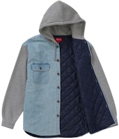 Supreme Baju Denim Berhud Fleece Biru Order Supreme Baju Denim Berhud Fleece Biru