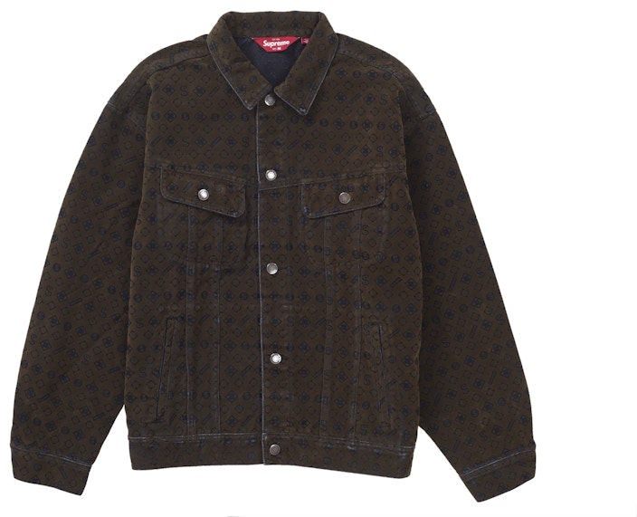 supreme-flocked-denim-trucker-jacket-black